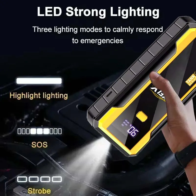 New GKFLY 24000mAh Car Jump Starter Power Bank 8000A 88.8Wh Car Battery Charger Auto Emergency Booster Starting Device
