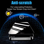 4pcs 360° Anti-Spy Tempered Glass Screen Protector, for Iphone 13/14/15/16/17 Series, Anti-Fingerprint, Anti-Scratch