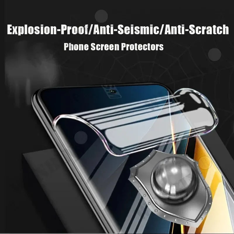 5 Pcs Hydrogel Film For Xiaomi Redmi Note 14 13 12 Pro Plus 11 Poco X6 X5 Pro Xiaomi 14T 13T 12T Pro Full Cover Screen Protector Car Mobile World