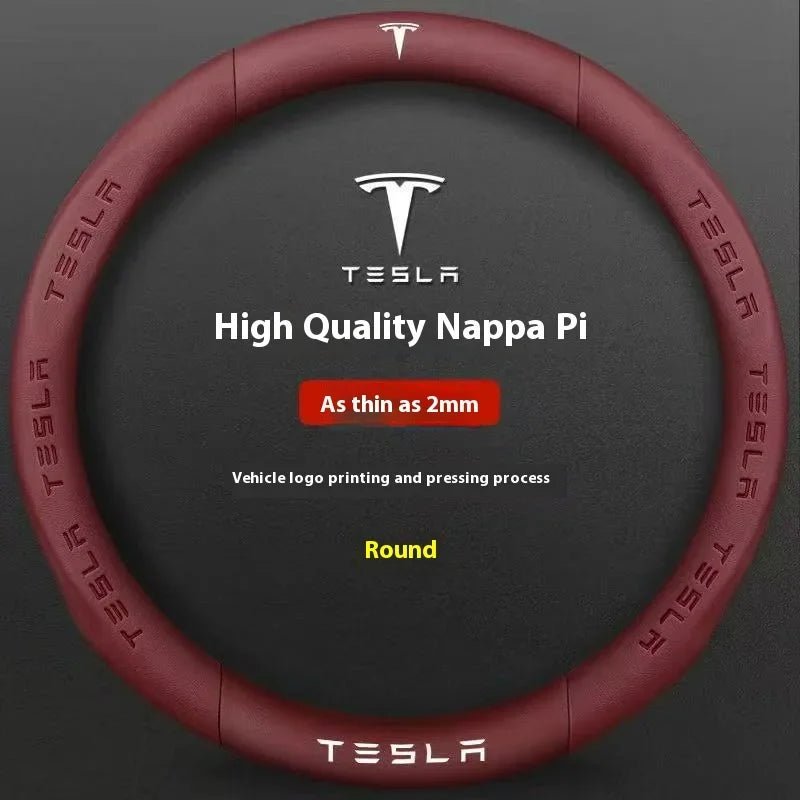 Car Steering Wheel Cover for Tesla Model 3 Model S Y X Roadster 2019-2025 Auto Interior Steering Wheel Accessories Anti-Slip