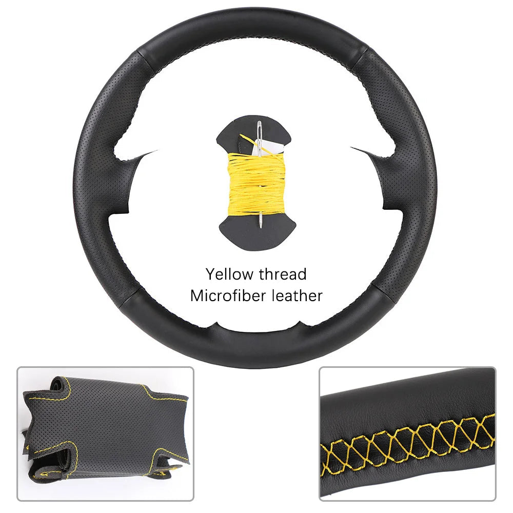OEM Style For Suzuki Grand Vitara 2007 2008 2009 2010 2011 - 2013 Microfiber Leather Car Steering Wheel Cover Auto Accessories CM World