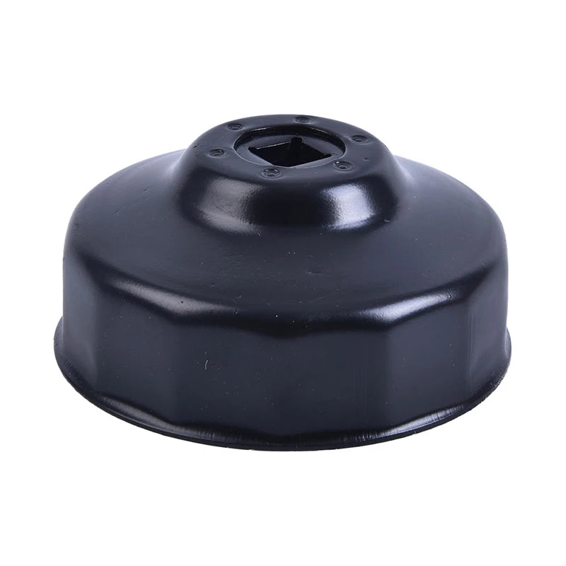 1Pc 76mm 14 Flutes Black Steel Car Oil Filter Cap Type Wrench Remover Tool Durable with 3/8" Drive Socket Car Mobile World