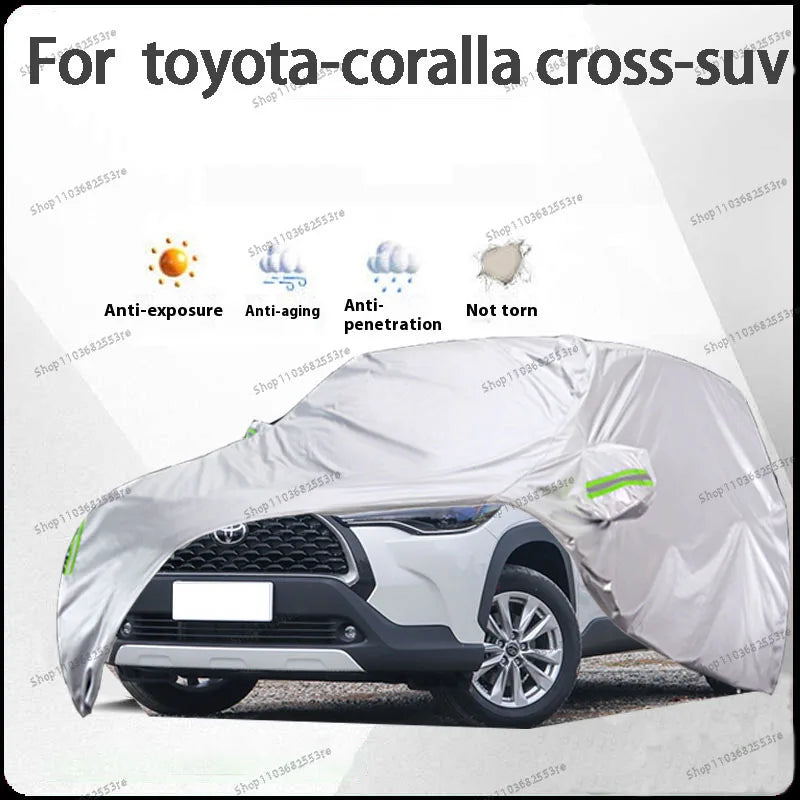 For Toyota Coralla Cross Fit Car Cover - Waterproof, Dustproof, Sunshade (UV), Snowproof Full Cover with All-Day Protection Car Mobile World