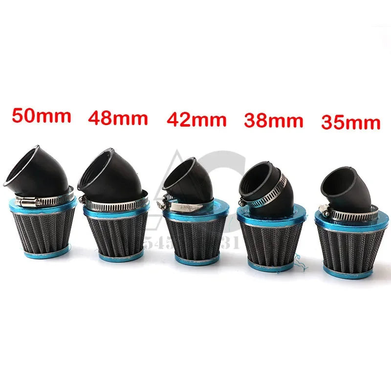 Motorcycle Air Filter 35mm 38mm 42mm 48mm 50mm Universal Fit For 50cc 110cc 125cc 140cc Motorcycle ATV Scooter Pit Dirt Bike CM World