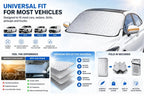 Winter Car Windshield Snow Guard, Outdoor Snow Protection Car Cover for Winter and Summer Sunshade, Easy to Install Car Mobile World