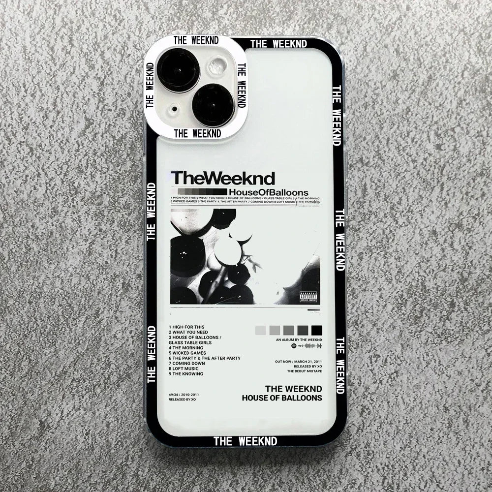 The Weeknd Minimalist Poster Phone Case For iPhone 17 16 15 11 12 14 13 Pro Max Mini X XS XR 7 Plus 16E Air Shockproof Cover