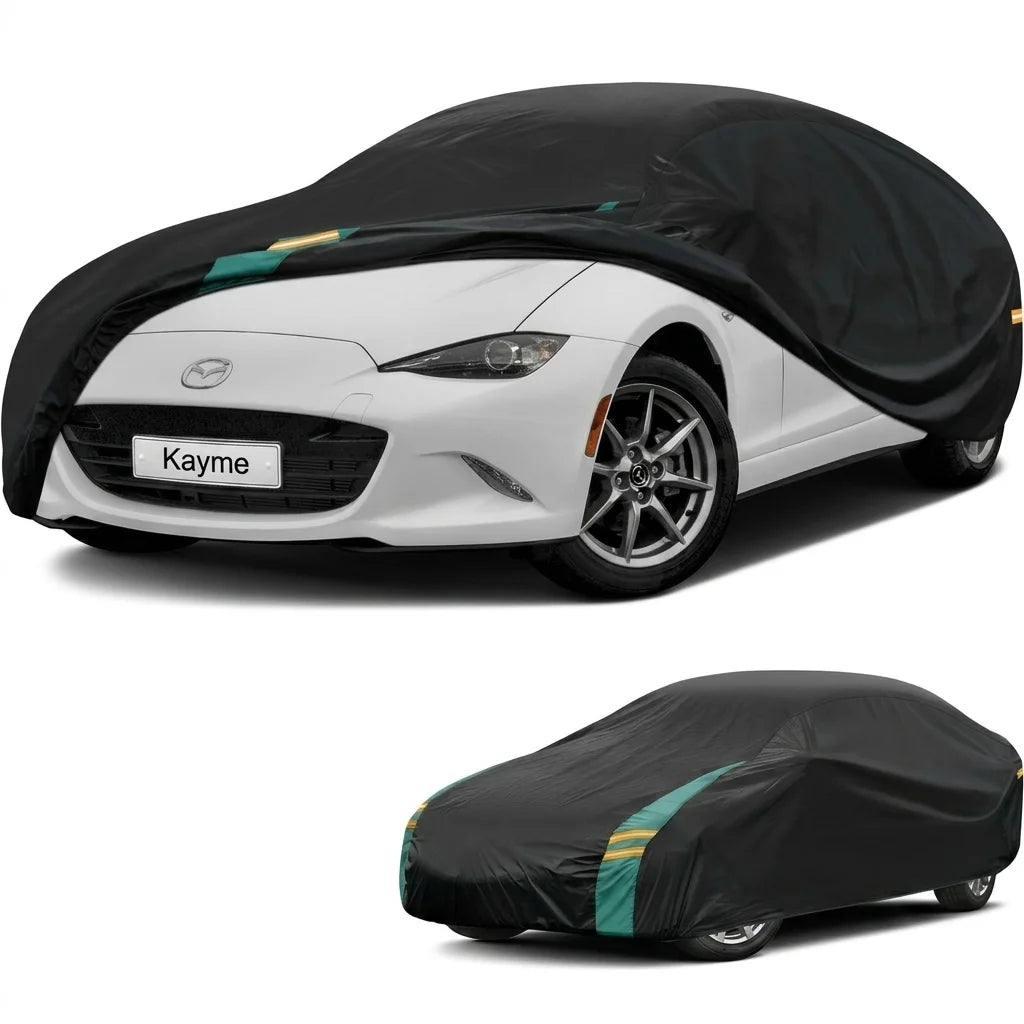 Waterproof UV Car Cover 190T Outdoor Sun Dust Night protection with reflective strips Cover Fit for Telsa Kayme Car Accessories Car Mobile World