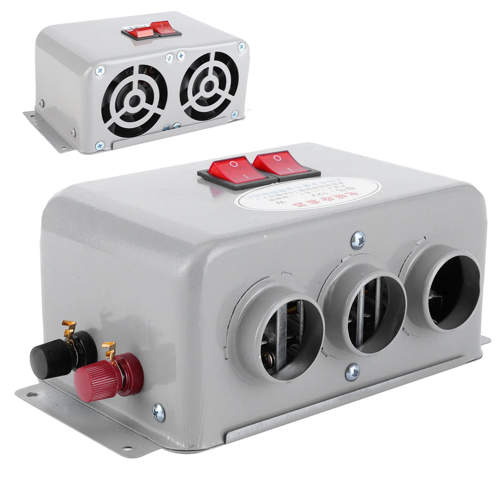 12V Car Heater Car Heater Auto Warming Compact Car Heater 3 Hole 600W‑800W Winter Fast Heating Warmer Frost Removing Low Noise