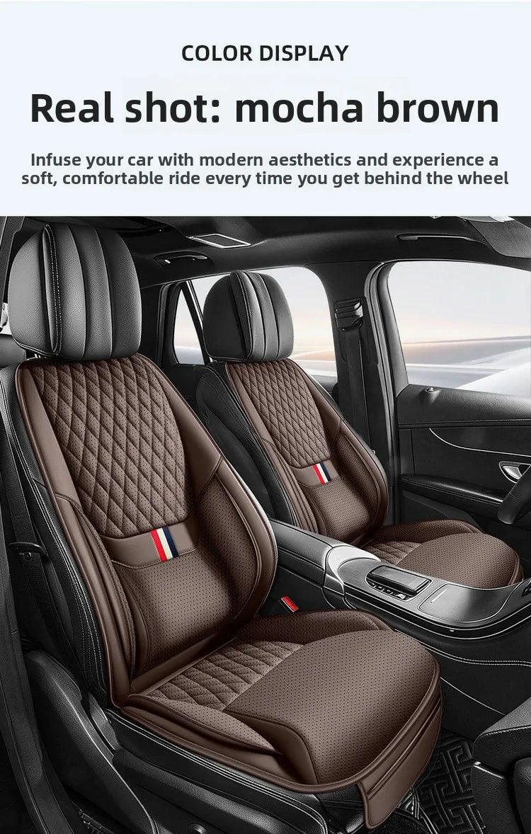 Universal Ergonomic Car Seat Cover Built-in 6cm Lumbar Support and Leg Bolster Breathable SUV Sedan Cushion Car Seat Protection