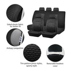AUTOKING Car Seat Covers Tire Texture Press Breathable Fabric Seat Covers for Car 3 Zipper for Rear Seat Backrest CM World