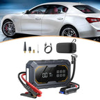 Portable Car Jump Starter with Air Compressor Digital Tire Inflator Booster for Automotive Emergency Support
