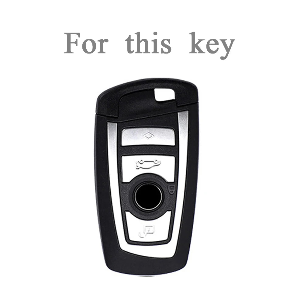 TPU Remote Car Key Case Cover Holder for BMW 1 3 5 7 Series X1 X3 X4 X5 X6 F10 F20 F30 F34 F25 F31 M3 M4 E34 Keychain