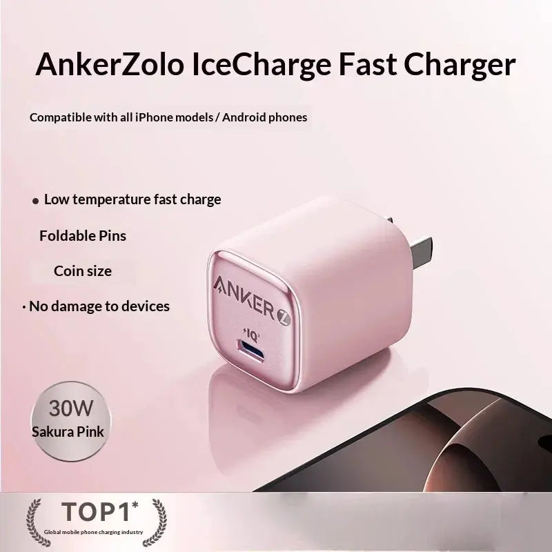 30w Anker Pd Fast Charger Ice Sensing Usb C Wall Charger For Phone 16 Pro Max Phone 15 Pro Portable Mobile Phone Power Adapter Car Mobile World