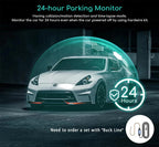 3 Channel Mirror Dash Cam with Front 4K in-Cabin & Rear 1080P Cameras Enhanced Night Vision G-Sensor & Parking Monitor WIFI GPS Car Mobile World
