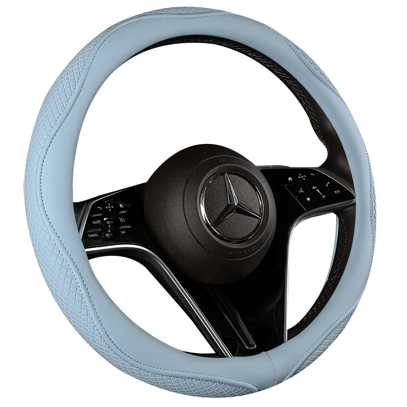 Car Anti-Slip Leather Steering Wheel Cover Universal Car Steering Wheel Protective Cover Fashion Style 38cm Sport Style Cool CM World