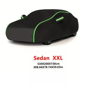 Universal Car Covers With Reflective Strip Fit For Audi Mercedes Benz Volkswagen Mazda And So On Black Car Cover Dust-proof Snow Car Mobile World
