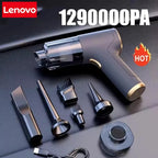 Lenovo 1290000Pa Car Vacuum Cleaner 2 -in-1 Portable Wireless Car Vacuum Cleaner Handheld Home Car Dual Use Vacuum Cleaners Car Mobile World