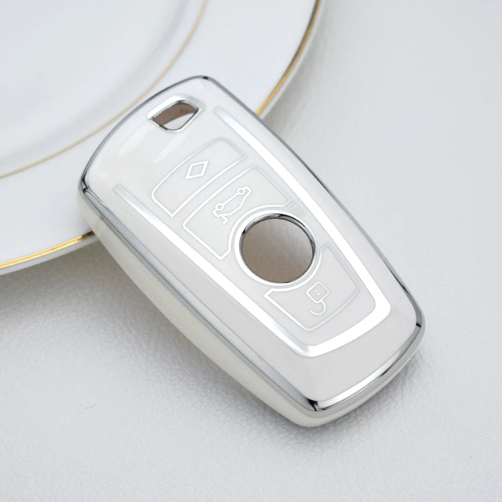 TPU Remote Car Key Case Cover Holder for BMW 1 3 5 7 Series X1 X3 X4 X5 X6 F10 F20 F30 F34 F25 F31 M3 M4 E34 Keychain