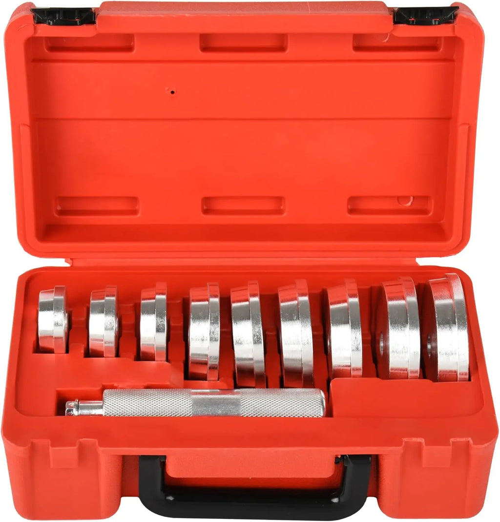 10pc Bearing Race & Seal Driver Kit w/9 Adapters, Axle & Bearing Install Tools CM World