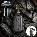 Genuine Cow Leather Car Remote Smart Key Fob Case Cover Bag Chain Holder Buttons Protector Keychain For Jaecoo 5 J5 EV 2025 2026