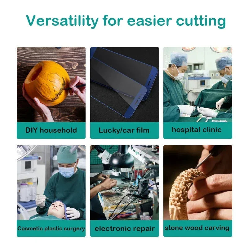 Carbon Steel Carving Metal Scalpel Knife Handle Blades Number 11 23 Surgical Medical Practicing Cutting Sculpting Repairing Tool CM World