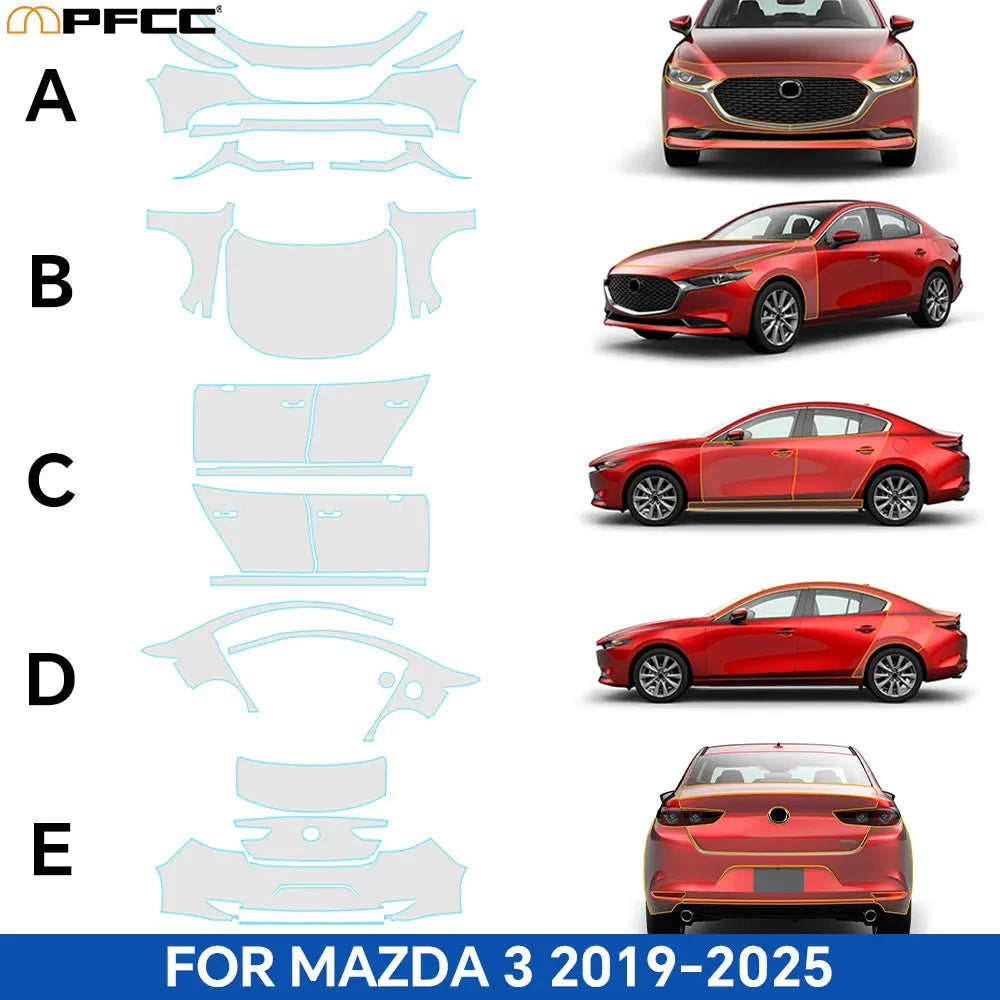 For Mazda CX-5 2022-2025 Premium Full Car Precut Paint Protection Film Anti-Scratch UV Protection Invisible Car Wrap Film Car Mobile World