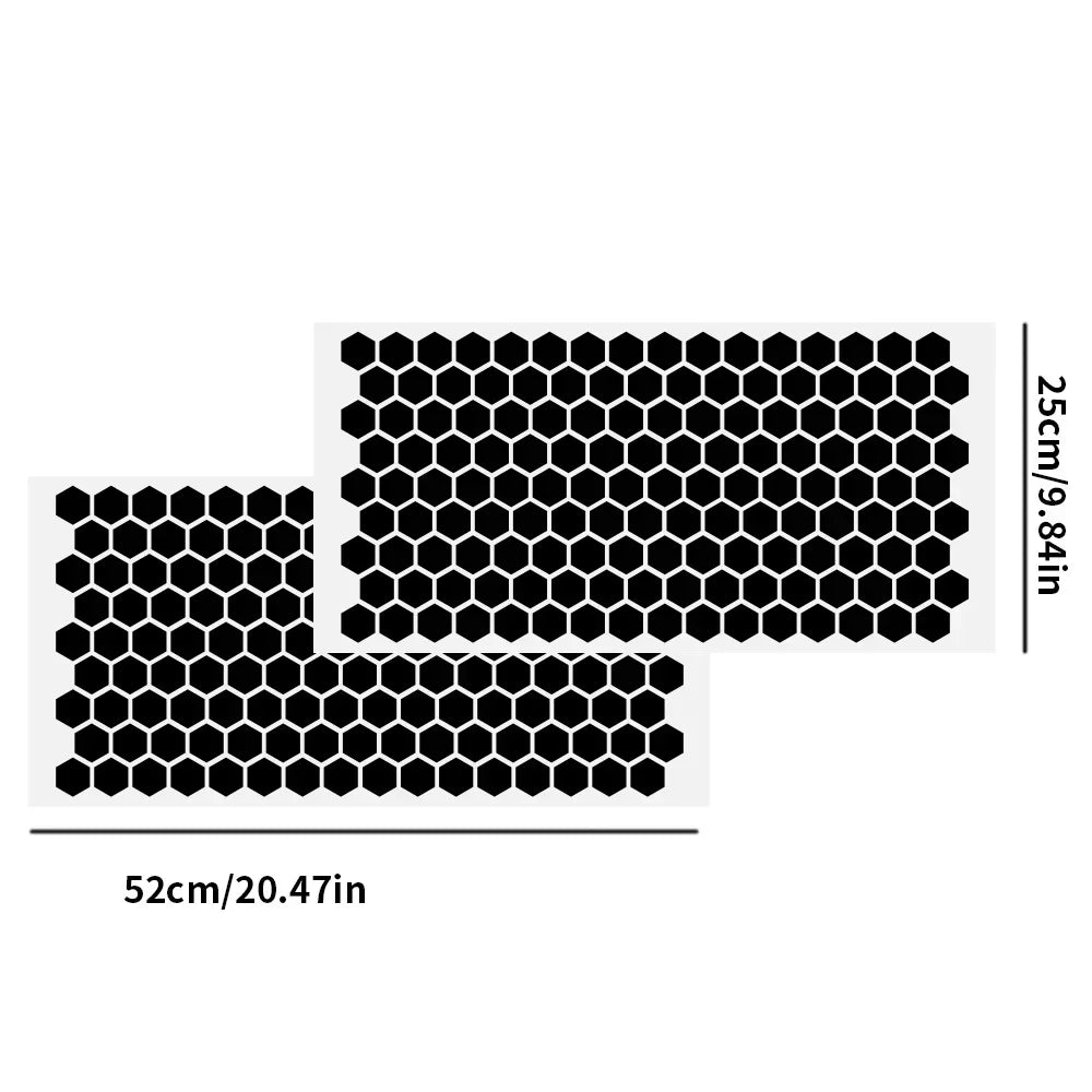 Car Adhesive Vinyl Wrap Honeycomb B-pillar Vinyl Decal DIY Waterproof Center Column Decoration Decor Universal Car Accessories Car Mobile World