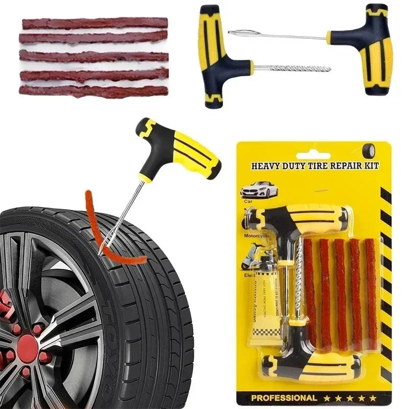 Car Tire Repair Kit Practical Tools Durable Tire Strips Super Glue Included Auto Emergency Repair Kit Optional with/without glue CM World