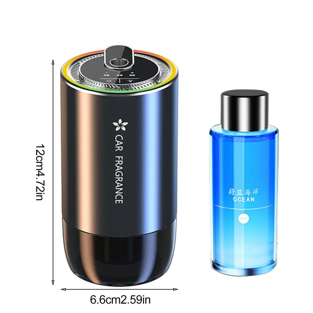 Car Air Refresher Intelligent Sensor Fragrance Oil Diffuser Auto Air Purifier with LED Light For Car Aroma Aromatherapy Diffuser