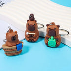 Creative Cute Capybara Keychains For Car Keychain Anime Cartoon Capibala Pendant  Women Doll Keyring Charm Holiday Gifts Jewelry CM World