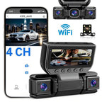 4Camera 360 Degrees Car DVR 1080P Video Recorder WiFi APP DashCam 4Channel Front Left Right Rear View Camera 24H Parking Monitor Car Mobile World