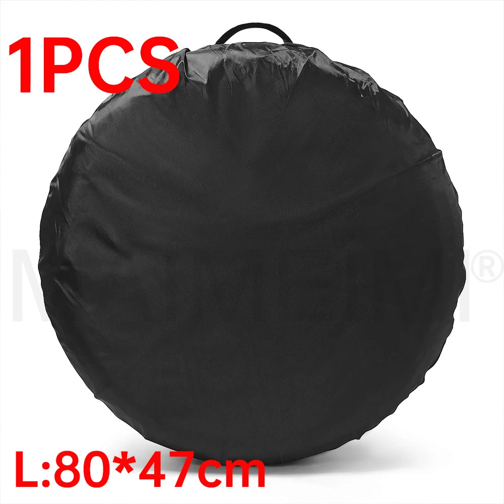 1/2/4PCS Car Auto Wheel Tire Cover Weatherproof Dust-Proof 4x4 Overland Vehicle Spare Tire Cover Case Bag Polyester CM World
