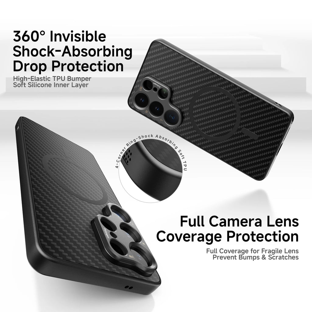 PICKOGEN 17mm Mount Phone Case for Samsung Galaxy S24 / S25 / S26 Ultra Magnetic Phone Case Cage Compatible Photographic Lens