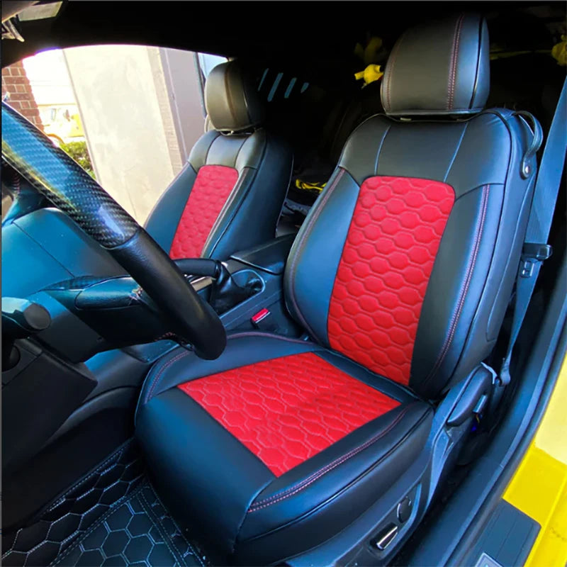 Custom Fit for 2015-2024 Mustang Coupe Car Seat Covers Full Set Durable Quality Material for Ford Mustang Coupe Gt CM World