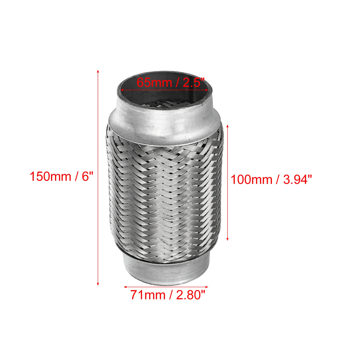 UXCELL 51x55x252mm 51x57x150mm 58x63x250mm Car Exhaust Tube Telescopic Flexible Stainless Steel Muffler Pipe Connector