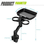 Multifunctional Vehicle Drink Cup Base with Food Tray Cell Phone Holder Adjustable Base Car Upholstery Accessories CM World