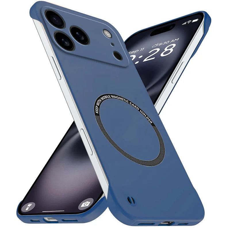 Magnetic Slim for iPhone 17 Pro Max Air Frameless Phone Cases Matte Anti-Scratch Hard PC Cover iPhoneAir 17Pro Shockproof Armor Car Mobile World