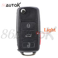 Car Key Fob for VW for Volkswagen Golf Mk6 Tiguan Passat CC For SEAT For Skoda Octavia Blade HU66 Key Shell Housing Car Key Case CM World