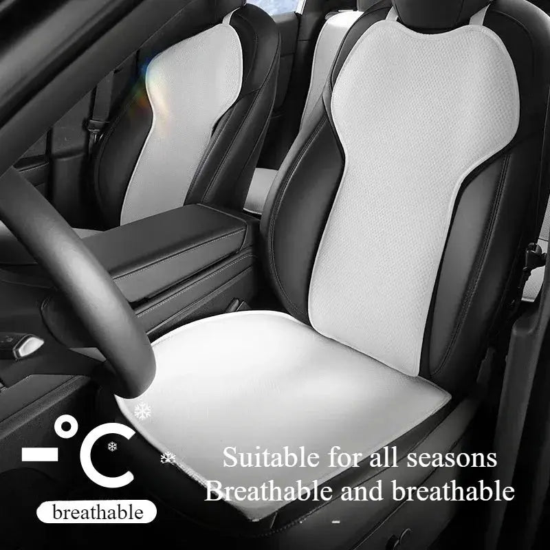 Ice Silk Seat Cushion for Tesla Model 3 Y Juniper 2025 Breathable Mat Seat Cover Cushion Replacement Pad Summer Car Accessories Car Mobile World