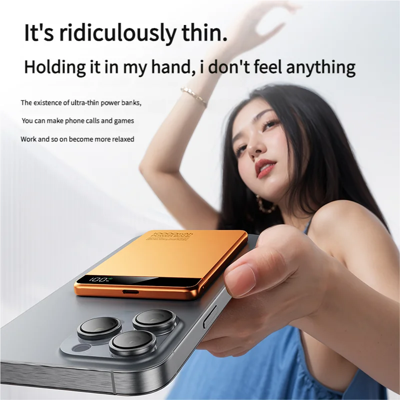 Thin 5000mAh Magnetic Wireless Power Bank 20W Wired Charging Portable Powerbank External Battery For iPhone17 16 Pro Max Samsung