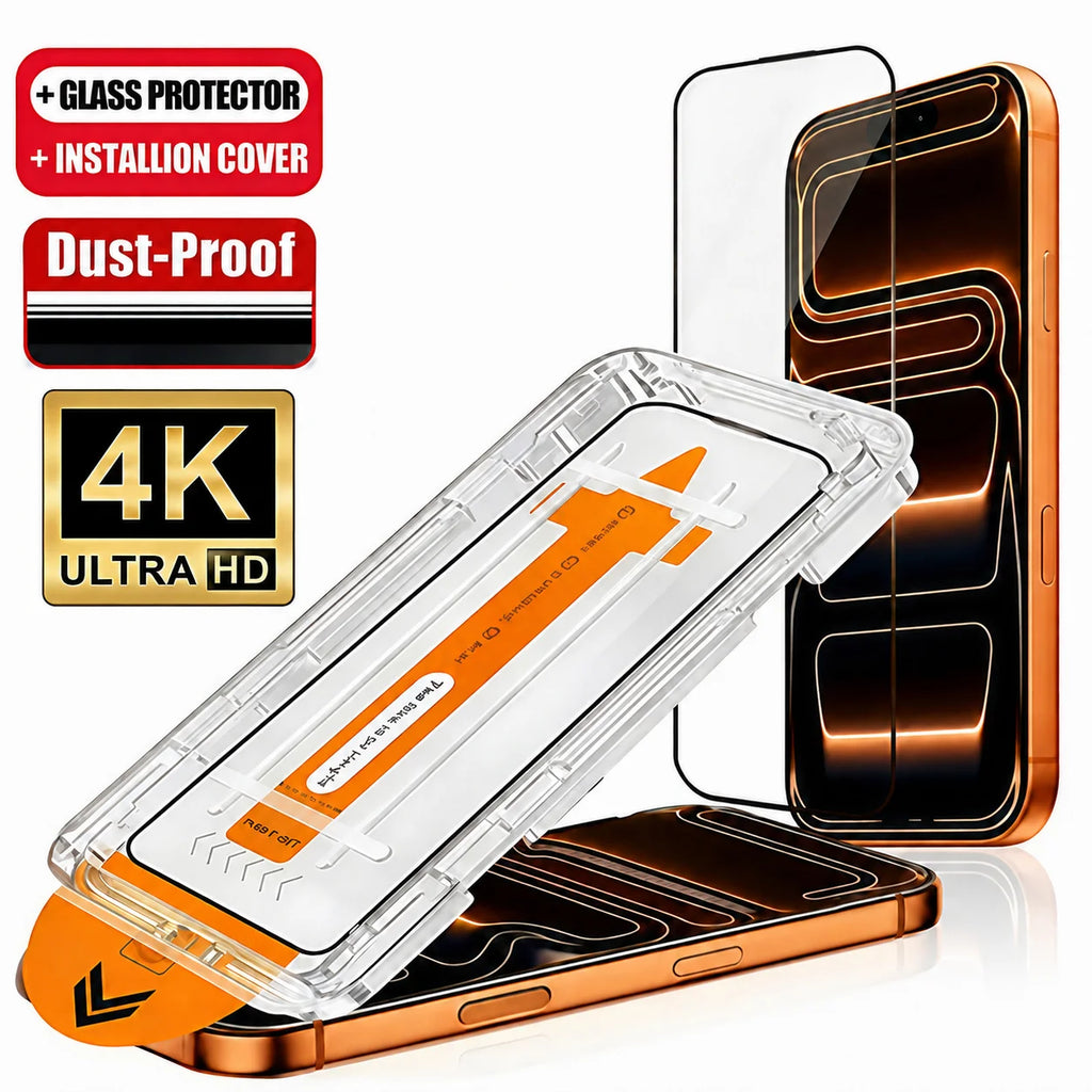 HD Tempered Glass Screen Protector, Full Coverage Ultra Clear Anti-Scratch Phone Screen Film, Compatible with iPhone 18/17 Pro Max/16/15/14/13/12 Series, Pro/Plus/Air Models