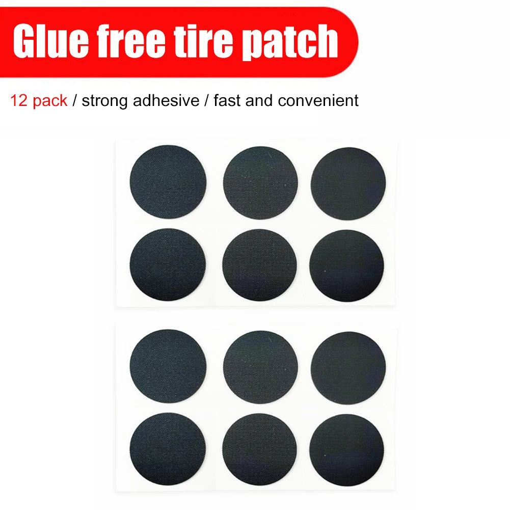 Bike Tire Patch Repair Kit MTB Bicycle Tire Glueless Patches Cycling Repair Tool CM World