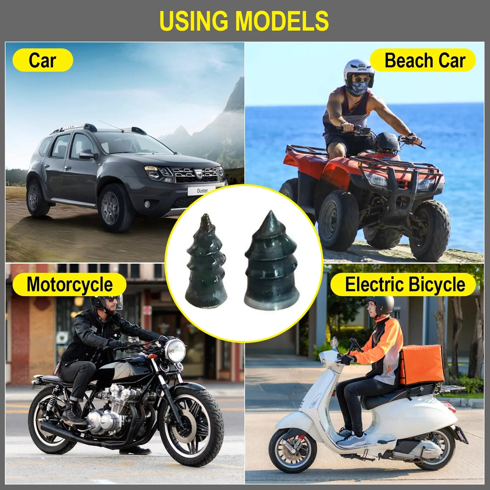 Car Tyre Repair Rubber Nail Car Wheel Punctures Screws Car Tire Repair Kit Car Motorcycle Tire Puncture Repair Screws Tool CM World