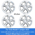 For Tesla Model Y Juniper 2025+ 4PCS Hub Cap Car Replacement Wheel Cap 19 Inch Performance Automobile Hubcap Cover Accessories CM World