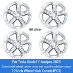 For Tesla Model Y Juniper 2025+ 4PCS Hub Cap Car Replacement Wheel Cap 19 Inch Performance Automobile Hubcap Cover Accessories CM World