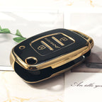 KEYYOU for Hyundai Porter Car Accessories Flip Folding Car Key Control Holder Keychain 3 Bottons TPU Car Key Fob Case Cover