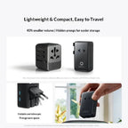 ANKER A9215 Multi-Country Charger Adapter Multi-Function Power Adapter Portable Mobile Phone US/AU/EU/UK Convenient Charger Gift Car Mobile World