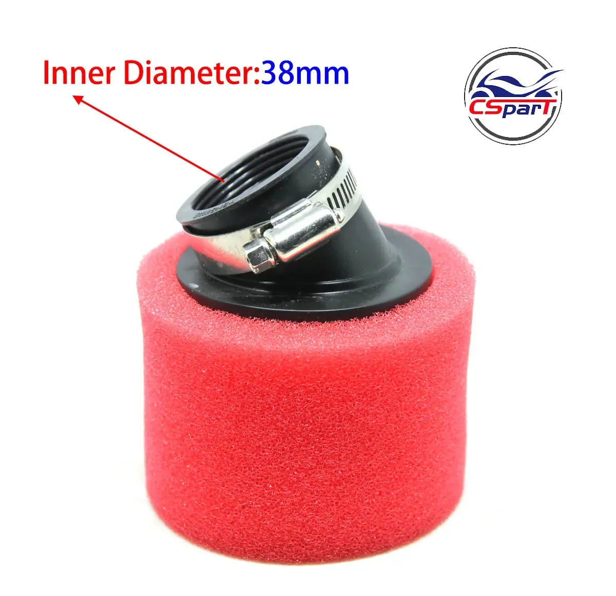 32mm 35mm 38mm 42mm 44mm 58mm straight Neck Foam Air Filter Sponge Cleaner Moped Scooter Dirt Pit Bike Motorcycle RED Kayo BSE CM World