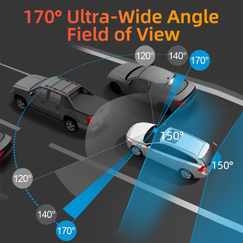 Car DVR 3Channel Dash Cam for Car 4K Video Recorder Dashcam Front and Rear View Camera Night Vision Car Accessories With 32GB Car Mobile World