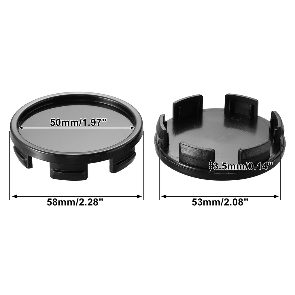X Autohaux 4 Pcs OD 75mm 70mm 68mm 65mm 58mm 55mm 64mm 59mm 53mm  Automotive Wheel Center Caps Universal Tyre Hub Cap Cover